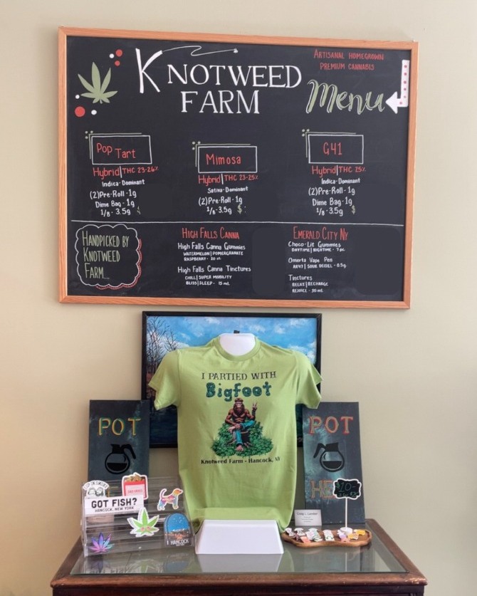 Knotweed Farm menu board